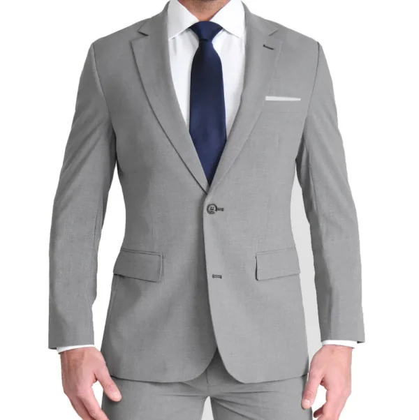 State and Liberty Athletic Fit Stretch Blazer - Lightweight Heathered Smoked Grey | Casual Blazers | Blazers