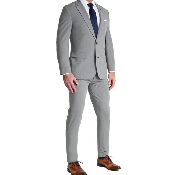 State and Liberty Athletic Fit Stretch Blazer - Lightweight Heathered Smoked Grey | Casual Blazers | Blazers