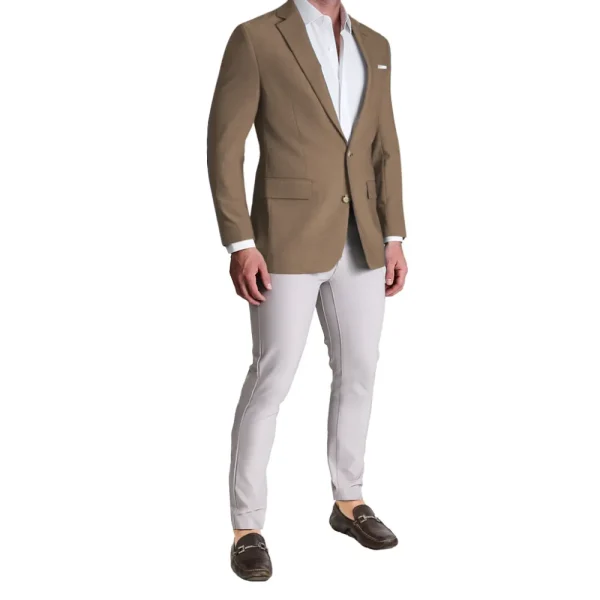 State and Liberty Athletic Fit Stretch Blazer - Heathered Cappuccino | Casual Blazers | Blazers
