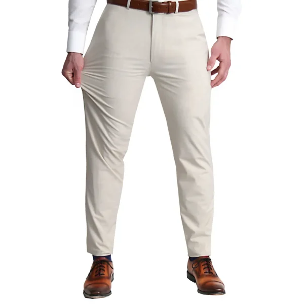 State and Liberty Athletic Fit Stretch Suit Pants - Lightweight Heathered Bamboo | Tech Chinos | Suit Pants