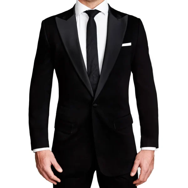State and Liberty Athletic Fit Stretch Tuxedo Jacket - Black with Peak Lapel | Tuxedos | Blazers