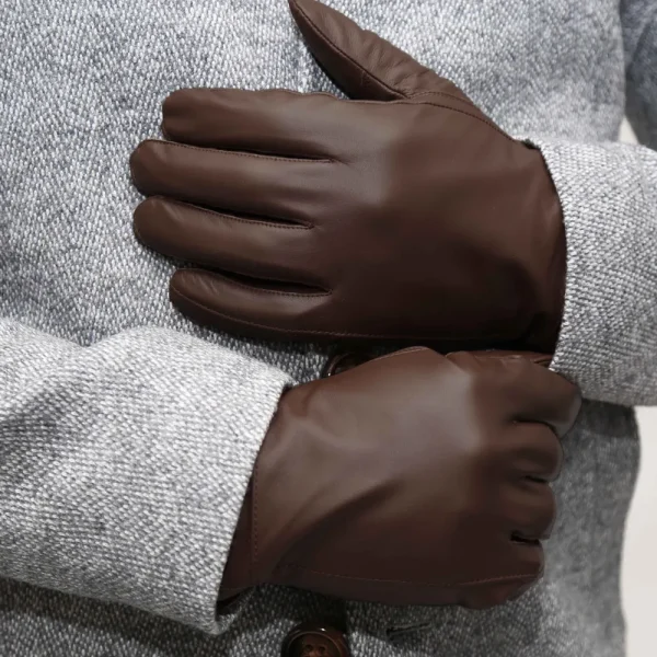 State and Liberty Leather Gloves - Dark Brown | Accessories