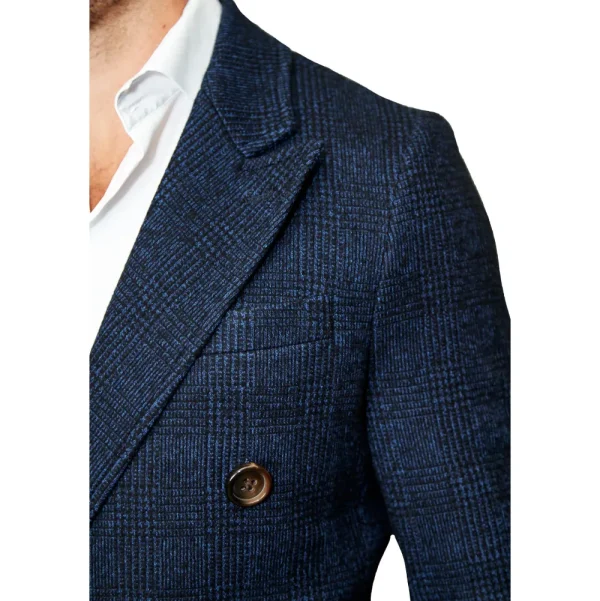 State and Liberty Navy Plaid Double-Breasted Overcoat | Coats & Jackets