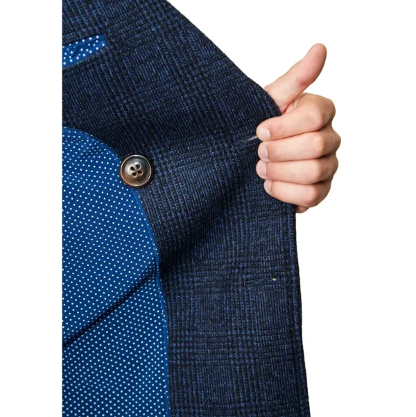 State and Liberty Navy Plaid Double-Breasted Overcoat | Coats & Jackets