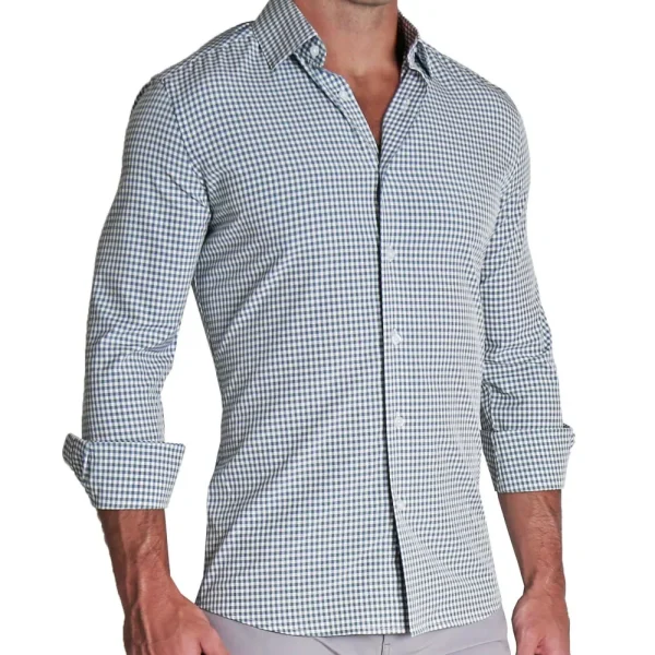 State and Liberty "The Chaney" Forest Green Gingham | Dress Shirts