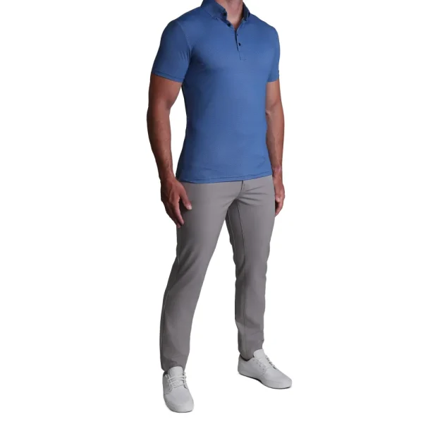 State and Liberty "The Luke" Blue Mini Crown Check | Short Sleeve Button Downs | Polos
