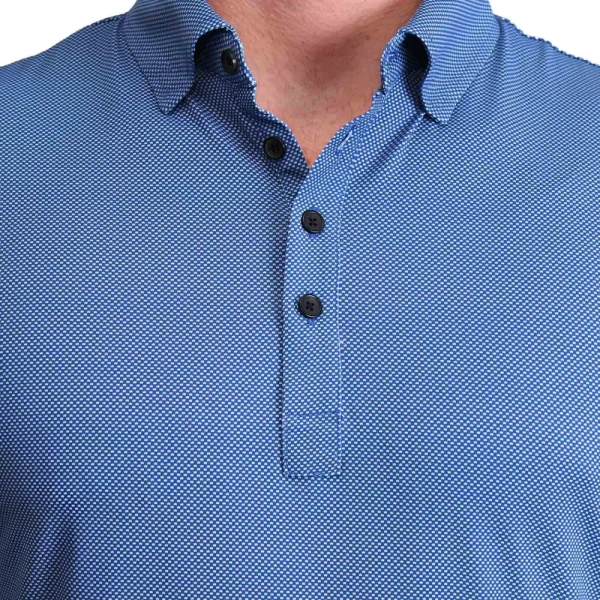 State and Liberty "The Luke" Blue Mini Crown Check | Short Sleeve Button Downs | Polos
