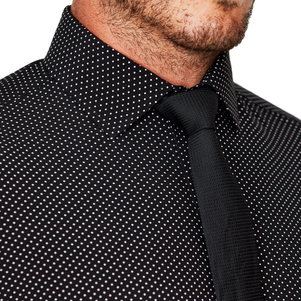 State and Liberty "The Reader" Black with White Dots | Dress Shirts