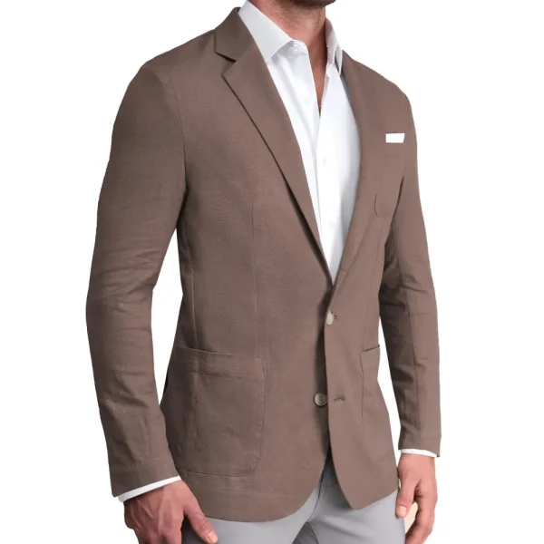 State and Liberty Unstructured Linen Blazer - Taupe | Casual Blazers | Blazers