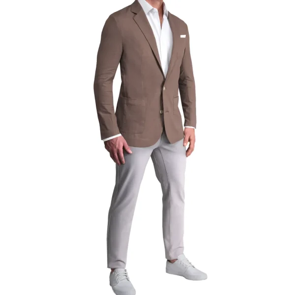 State and Liberty Unstructured Linen Blazer - Taupe | Casual Blazers | Blazers